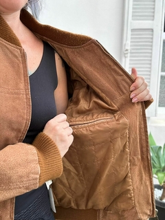 Jaqueta couro legítimo caramelo masculina importada * G - 100 Mofo Garimpos