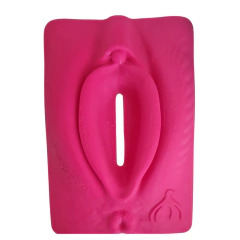 Image of Golden vulva-shaped light switch.