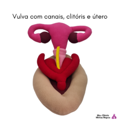 vulva de felpa con clítoris y útero extraíbles - comprar online