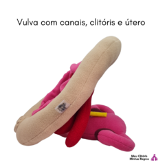 vulva de felpa con clítoris y útero extraíbles en internet