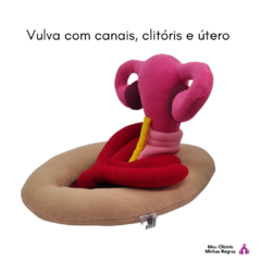 vulva de felpa con clítoris y útero extraíbles - Clitstore