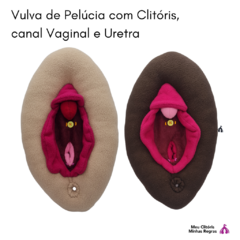 vulva de peluche didáctica con clítoris