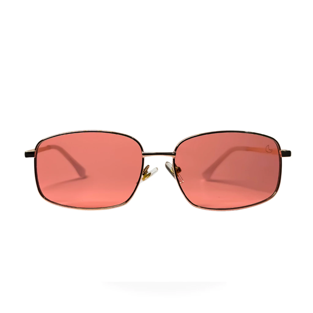 Óculos de Sol Metal Fino Rosé Gold | Lentes Rosé