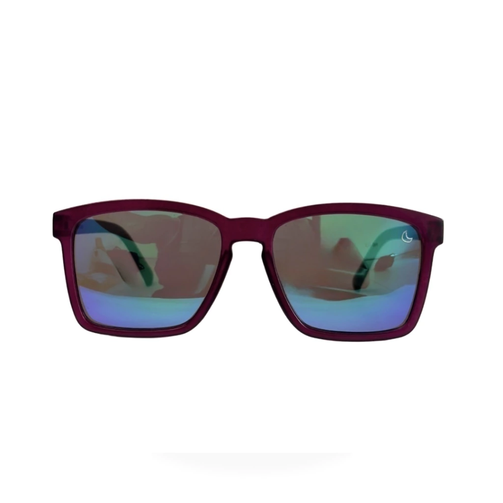 Óculos de Sol Performance Híbrido Magenta Translúcido | Lente Púrpura Espelhada