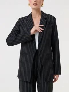 Blazer França Risca de Giz - Ana Vitória Modas