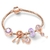 Imagem do Baopon antigo cristal coração charme pulseira com contas de vidro murano pulse