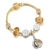 Baopon antigo cristal coração charme pulseira com contas de vidro murano pulse - comprar online