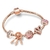 Baopon antigo cristal coração charme pulseira com contas de vidro murano pulse - comprar online