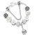 Baopon antigo cristal coração charme pulseira com contas de vidro murano pulse