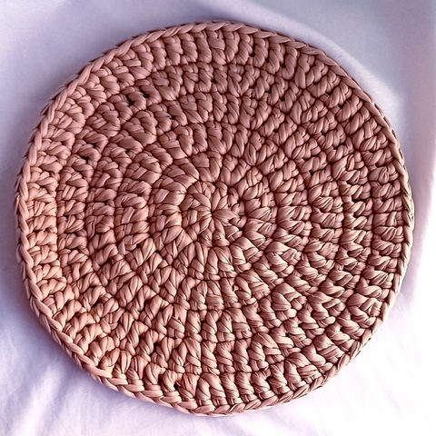 Kit Jogo Americano com 5 unidades, Fio de Malha, Cor Bege - comprar online