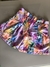 Short estampado com pinças
