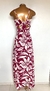 VESTIDO LONGO ESTAMPADO DETALHES LASTEX NA CINTURA - comprar online