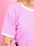 T-shirt Listrada Rosa/Branco - comprar online