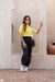 T-shirt Gola Alta Amarelo Bebê - Babashirt’s