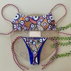QINJOYER Roupa de banho feminina com estampa de leopardo biquíni brasileiro rou na internet