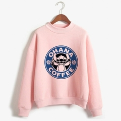 Moletom com capuz de gola alta Disney Stitch Funny Women Harajuku Cute Lilo and - loja online