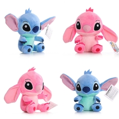 Bonecas de pelúcia de desenho animado Disney Azul Rosa Stitch Brinquedos de ani - loja online