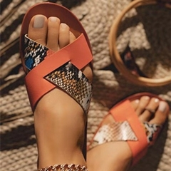 Chinelos femininos sandálias de dedo do pé planas verão t amarrado sapatos fe - loja online