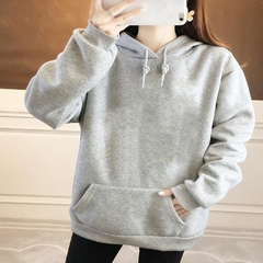 Imagem do Streetwear feminino moletom com capuz casual 26 letras impressão pulôveres rou