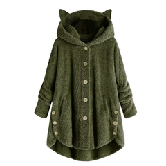 2022 inverno nova moda moletom com capuz feminino roupas femininas botão tops d - matheus modas e utilidades