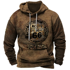 Moletom masculino vintage US 66 gráfico pulôver unissex de inverno com capuz m - loja online