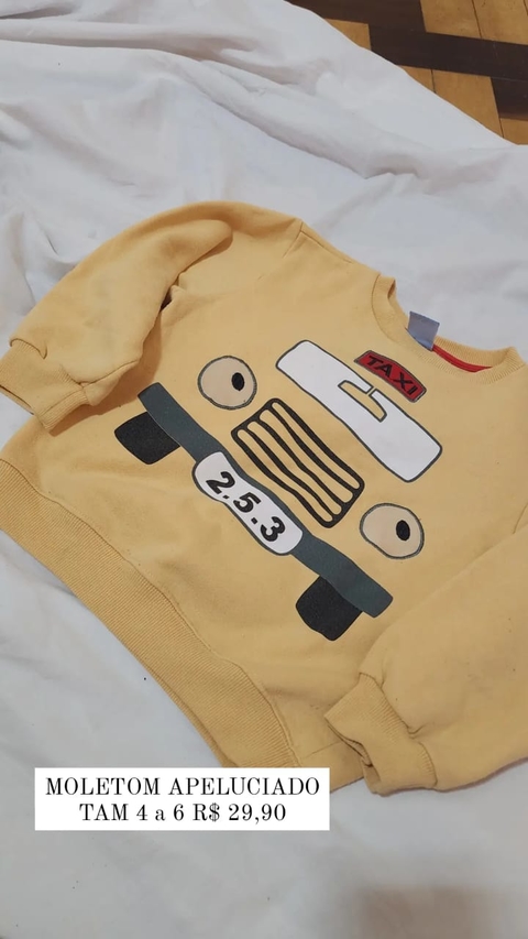 Moletom apeluciado tam. 4 a 6