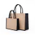Bolso de yute plegable de arpillera para mujer, bolsa grande reutilizable de com en internet