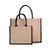 Bolso de yute plegable de arpillera para mujer, bolsa grande reutilizable de com en internet