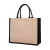 Bolso de yute plegable de arpillera para mujer, bolsa grande reutilizable de com en internet