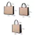 Bolso de yute plegable de arpillera para mujer, bolsa grande reutilizable de com en internet
