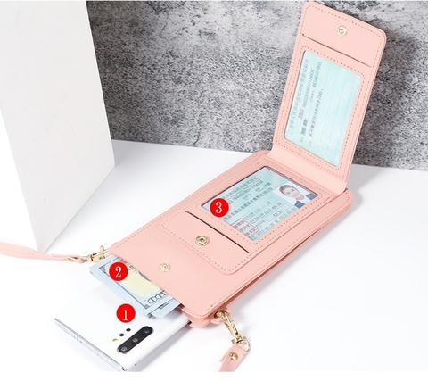Bolso de hombro cruzado para teléfono móvil para mujer, cartera de teléfono c