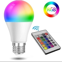 Lâmpada Bulbo Led Rgb 3w/5w/7w/9w/12w/15w Luz Colorida 16 Cores Bivolt