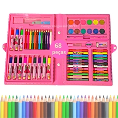Estojo Maleta De Pintura Infantil Estojo 68 Peças / Para Colorir Estojo Escolar - comprar online