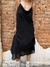 vestido midi preto bordado