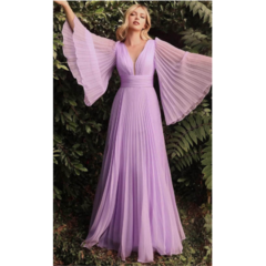 Vestido Slim Fit de Manga Longa com Decote em V Profundo Sexy FFOorder - comprar online