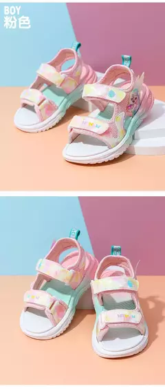 Disney crianças sapatos de verão nova elsa meninas malha praia especial moda i - Show Drop