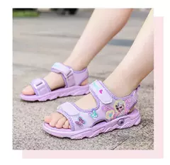 Disney crianças sapatos de verão nova elsa meninas malha praia especial moda i - loja online
