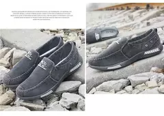 Xihaha verão lona sapatos masculinos deslizamento-em respirável homem sapatos - comprar online
