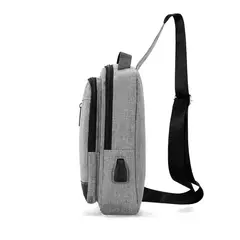 Saco de peito Oxford masculino com porta de carregamento USB, saco transversal - comprar online