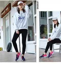 Imagem do Tamanho grande verão almofada de ar sapatos esportivos femininos tênis branco