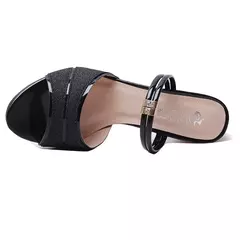 Sandálias femininas de fivela de palavra, salto alto boca de peixe, sexy, sapat - comprar online