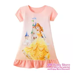 Sereia anna elsa vestido meninas camisola roupas dos desenhos animados pijamas - comprar online