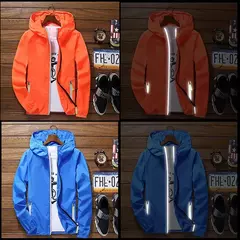 Jaqueta bomber com capuz com zíper para homens e mulheres, blusa fina casual, r - loja online