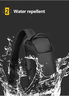 Weixier bolsa de ombro para homens, à prova d&#39;água, usb, crossbody, anti-r - loja online