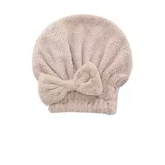 Toalha de banho de secagem rápida de cabelo spa bowknot envoltório touca acess