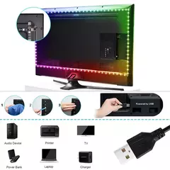 Luz de tira led 2835 5050 usb bluetooth flexível lâmpada fita 3key sensor de luz na internet