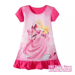 Imagem do Sereia anna elsa vestido meninas camisola roupas dos desenhos animados pijamas