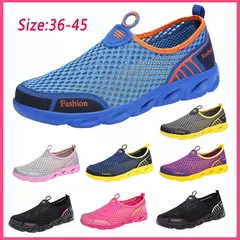 Moda Sapatos Casuais Leve Verão Respirável Homens Sapatos Ao Ar Livre Confortável Mulheres Calçado Masculino Senhoras Caminhada Sapatos 36-45 - comprar online