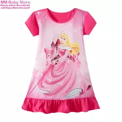 Sereia anna elsa vestido meninas camisola roupas dos desenhos animados pijamas
