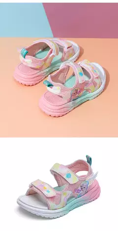 Disney crianças sapatos de verão nova elsa meninas malha praia especial moda i - loja online
